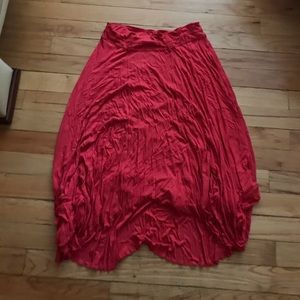 Red soft flowy Skirt